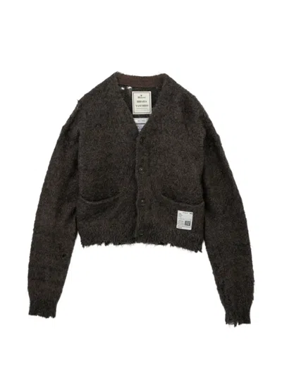 Miharayasuhiro Distressed Hem Sweater In Brown