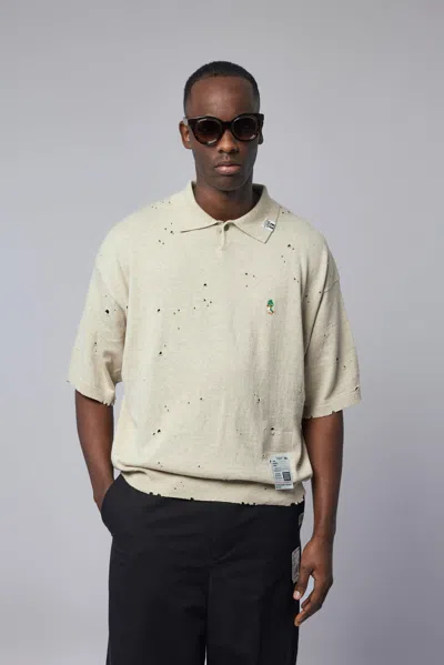 Miharayasuhiro Distressed Knit Tee In Yellow