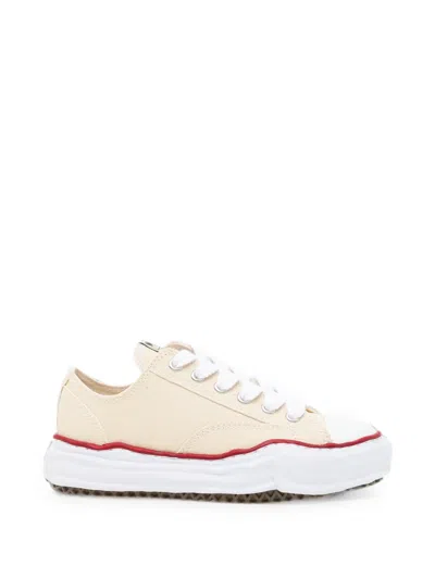 Miharayasuhiro Distressed Low-top Trainers In Neutral