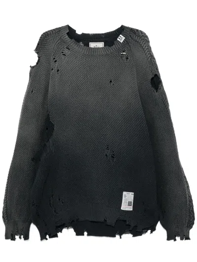 Miharayasuhiro Distressed Sweater In Black