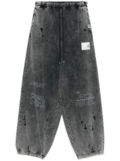 Miharayasuhiro Distressed Trousers In Black