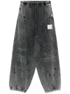 Miharayasuhiro Distressed Trousers In Black