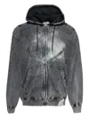 Miharayasuhiro Distressed Zip-up Hoodie In Brown