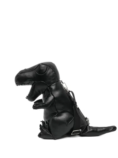 Miharayasuhiro Dolls Dinosaur Shoulder Bag In Black