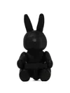 Miharayasuhiro Dolls Rabbit Hug Leather Messenger Bag In Black