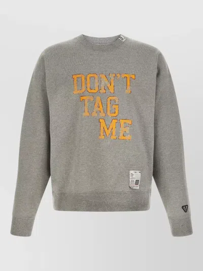 Miharayasuhiro Dont Tag Me Crew Neck Sweatshirt In Gray