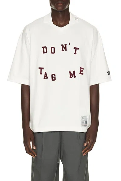 Miharayasuhiro Dont Tag Me Flocky Collared Tee In White