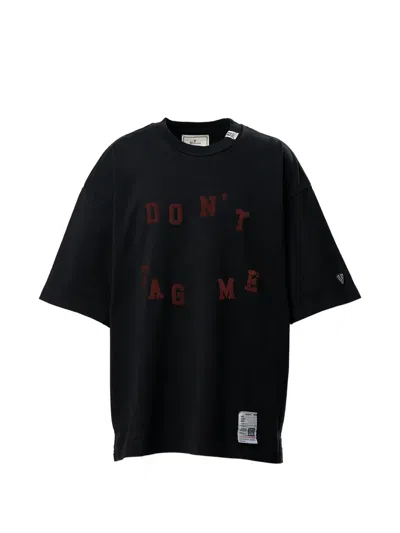 Miharayasuhiro Don't Tag Me. Flocky-print T-shirt In Black