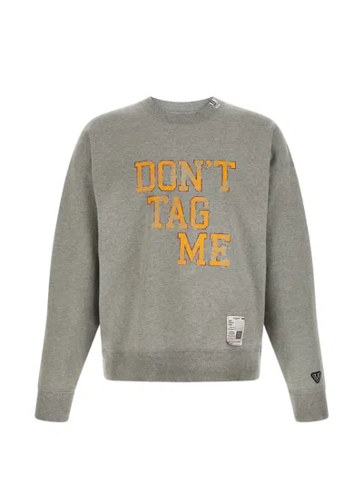 Miharayasuhiro Dont Tag Me Crew Neck Sweatshirt In Gray