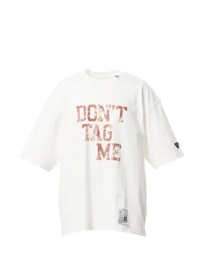 Miharayasuhiro Don't Tag Me Printed T-shirt In White