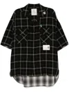 Miharayasuhiro Double Layered Check Shirt In Black