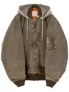 Miharayasuhiro Fliegerjacke Im Layering-look In Brown