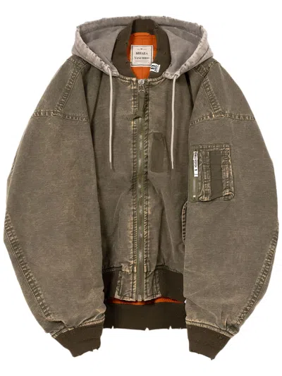 Miharayasuhiro Fliegerjacke Im Layering-look In Brown