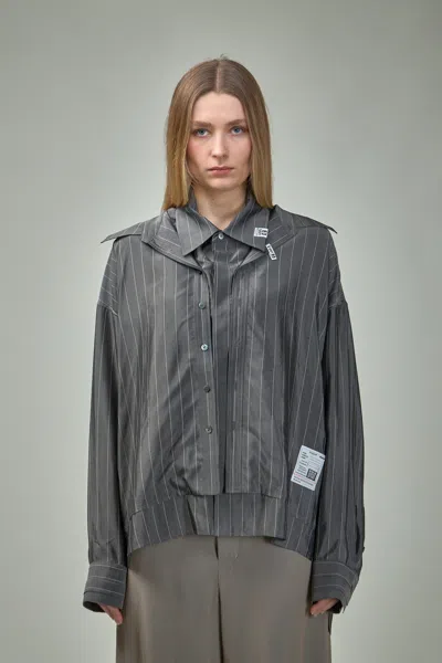 Miharayasuhiro Double Layered Shirts In Gray