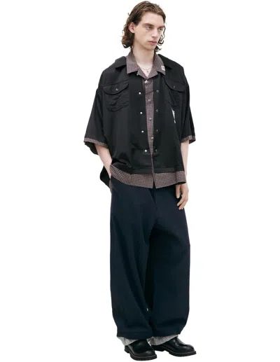 Miharayasuhiro Double-layered Printed Shirt In Multi