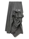 Miharayasuhiro Draped Asymmetrical Skirt In Gray