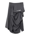 Miharayasuhiro Draped Asymmetrical Skirt In Gray