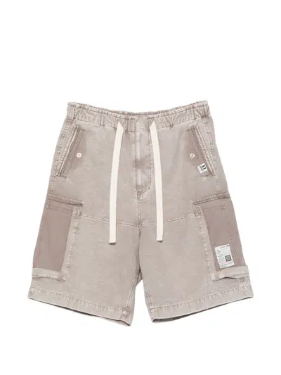 Miharayasuhiro Drawstring Cargo Shorts In Brown