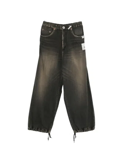 Miharayasuhiro Drawstring Light Wide Jeans In Brown