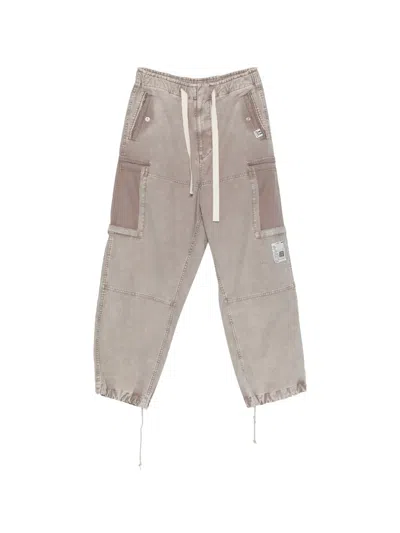 Miharayasuhiro Drawstring-waist Panelled Cargo Pants In Neutral