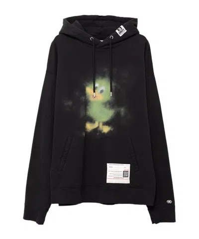 Miharayasuhiro Duck-print Hoodie In Black