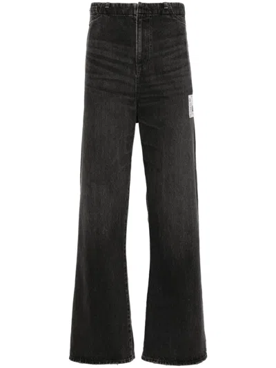 Miharayasuhiro Logo-patch Straight Jeans In Grey