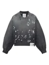 Miharayasuhiro Embellished Distressed Sweatshirts In Gray