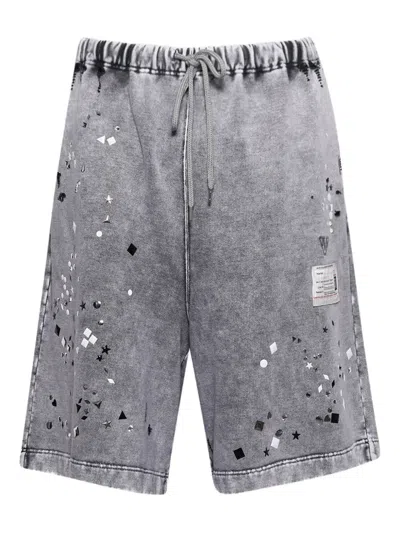 Miharayasuhiro Embellished Shorts In Gray