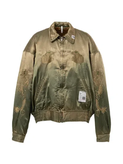 Miharayasuhiro Embroidered Bomber Jacket In Green