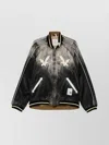 Miharayasuhiro Embroidered Contrast Sleeve Bomber Jacket In Multi