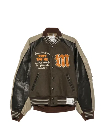 MIHARAYASUHIRO EMBROIDERED PANELLED JACKET