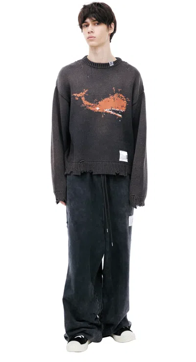 Miharayasuhiro Embroidered Print Sweater In Black