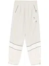 Miharayasuhiro Versized Nylon Track Pants In Neutrals