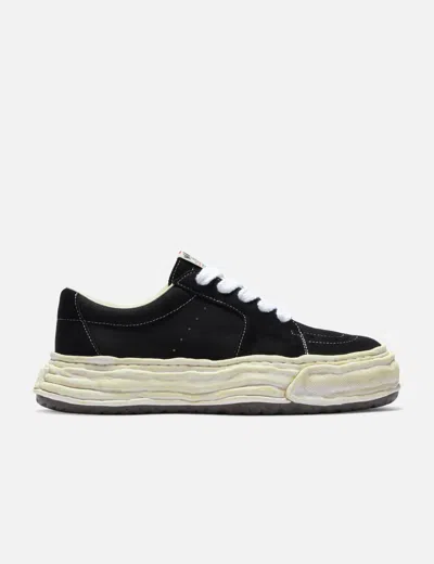 Miharayasuhiro Eric Og Sole Overdyed Mix-material Low-top Sneakers In Black