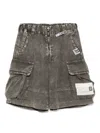 Miharayasuhiro Faded-effect Cargo Shorts In Grey