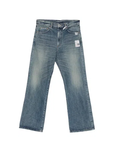 Miharayasuhiro Faded Patchwork Jeans In Blue
