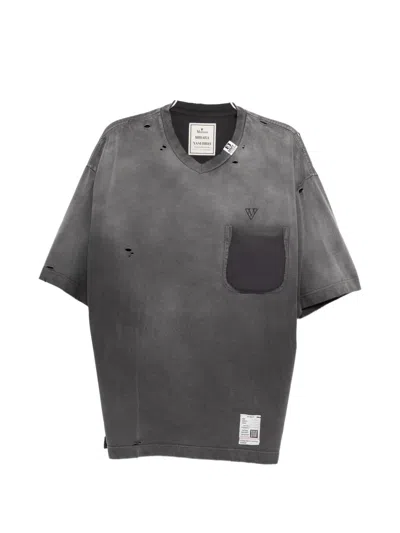 Miharayasuhiro Faded T-shirt In Black