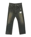 Miharayasuhiro Logo-patch Buttoned Jeans In Black