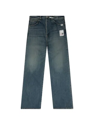 Miharayasuhiro Flare Tapered Jeans In Blue