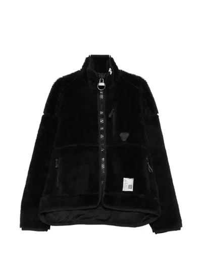 Miharayasuhiro Fleece Zip-up Jacket In Black