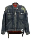 Miharayasuhiro Layered Denim Jacket In Multicolor