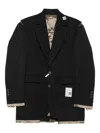 Miharayasuhiro Frayed-detail Jacket In Black