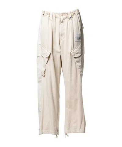 Miharayasuhiro Front Back Combined Cargo Pants In Brown