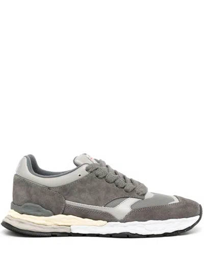 Miharayasuhiro George Low-top Suede Sneakers In Grau