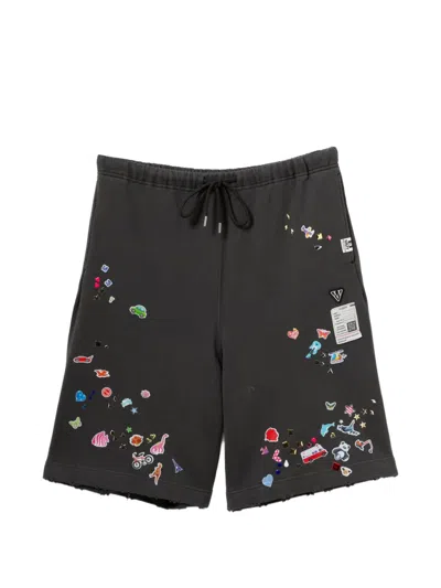 Miharayasuhiro Graphic Embellished Trousers In Black