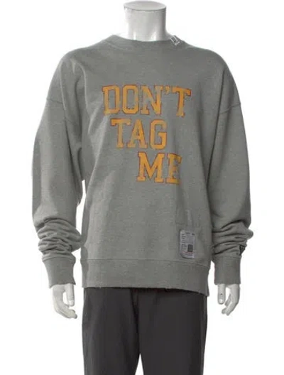 Pre-owned Miharayasuhiro Graphic Print Crew Neck Sweatshirt W/ Tags In Grey