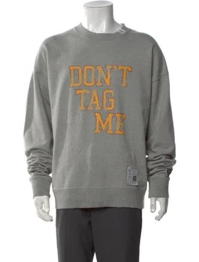Pre-owned Miharayasuhiro Graphic Print Crew Neck Sweatshirt W/ Tags In Grey