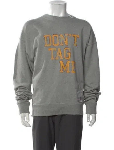 Pre-owned Miharayasuhiro Graphic Print Crew Neck Sweatshirt W/ Tags In Grey