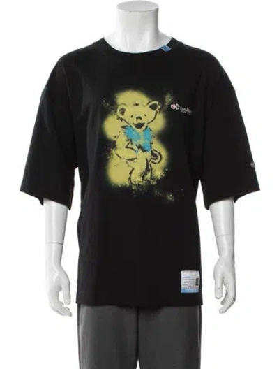 Pre-owned Miharayasuhiro Graphic Print Crew Neck T-shirt In Black