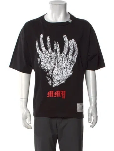 Pre-owned Miharayasuhiro Graphic Print Crew Neck T-shirt W/ Tags In Black